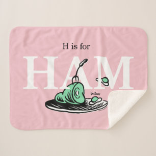 "H ist für HAM" Alphabet-Design Sherpadecke