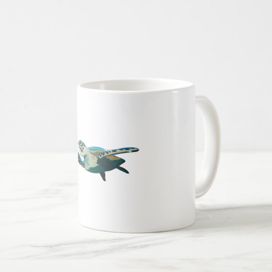 H ist für Hawksbill Turtle Kaffeetasse (VorderseiteRechts)