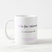 H ist für heliotropische Alphabetkunst-Tasse Kaffeetasse (Links)