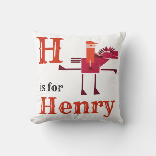 H ist für Henry Babyjunge  Kissen