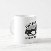 H ist für Honey Badger Kaffeetasse (Vorderseite Links)