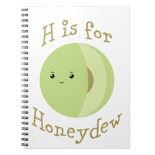 H ist für Honeydew Notizblock (Vorderseite)