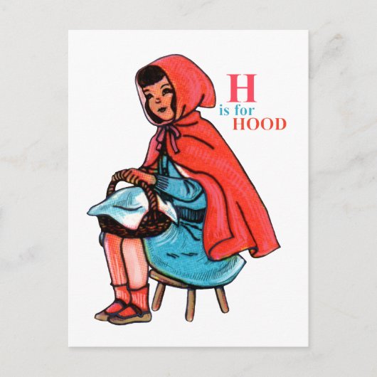 'H' ist für Hood Postkarte (Vorderseite)