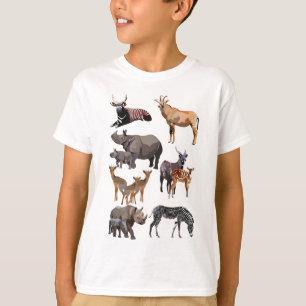 H ist für Hoofstock Illustration Diverse Hoofed Ma T-Shirt