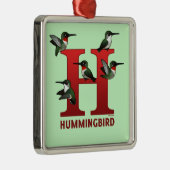 H ist für Hummingbird Ornament Aus Metall (Rechts)