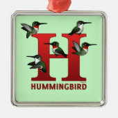 H ist für Hummingbird Ornament Aus Metall (Vorne)