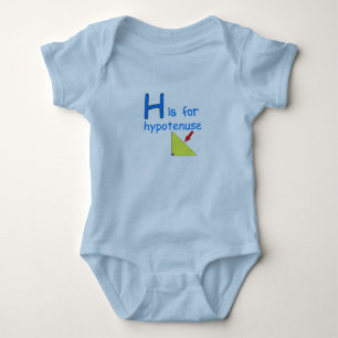 H ist für Hypothenuse Baby Strampler
