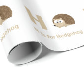 H ist für Igel Geschenkpapier (Rolleneckpunkt)