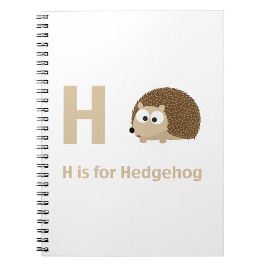 H ist für Igel Notizblock (Vorderseite)
