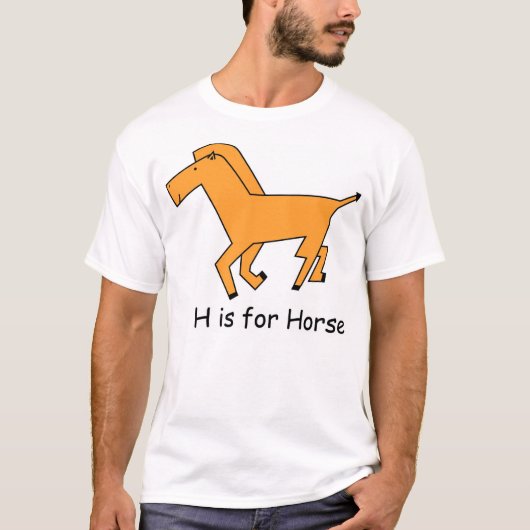 H ist für Pferd T-Shirt (Vorderseite)