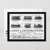 H K Porter & Co. Leichte Lokomotiven Postkarte (Vorne/Hinten)