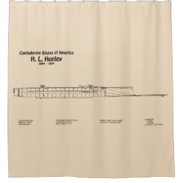 H. L. Hunley - Pläne für ein Schiffskonzept SD Duschvorhang