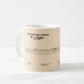 H. L. Hunley - Pläne für ein Schiffskonzept SD Kaffeetasse (Vorderseite Links)