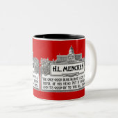 H.L.Mencken auf Bürokraten Zweifarbige Tasse (VorderseiteRechts)