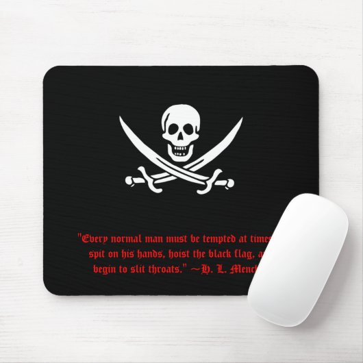 H.L. Mencken Pirate Mousepad (Mit Mouse)