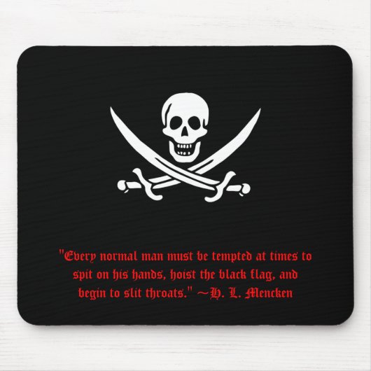 H. L. Mencken Piraten-Mauspad Mousepad (Vorne)