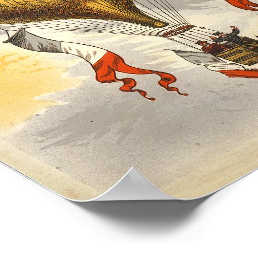 H. Lachambre Hot Air Baloon Poster (Ecke)