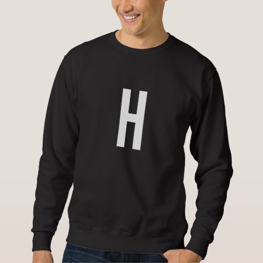 H Letter Number Symbol Alphabet Initial Premium Sweatshirt (Vorderseite)