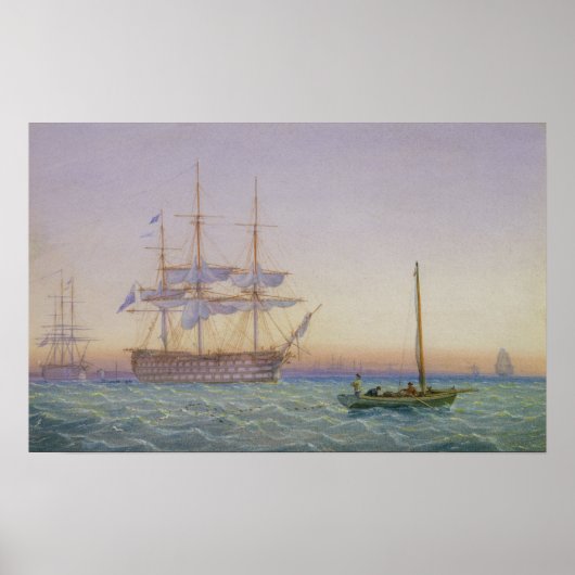 H.M. Frigates am Anker Poster (Vorne)