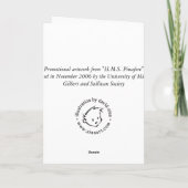 H.M.S. Kinderschürzekarte Karte (Rückseite)