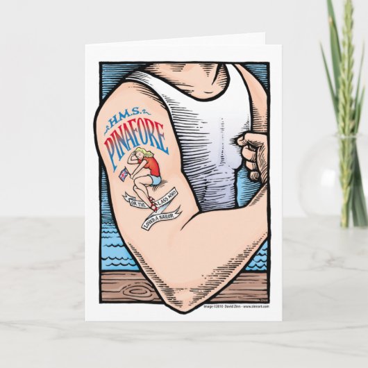 H.M.S. Kinderschürzekarte Karte (Vorderseite)