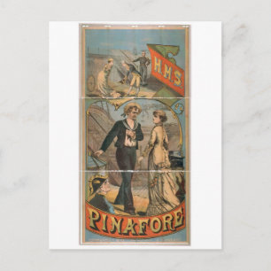 H.M.S. Pinafore Vintage Theater auf Deutsch Postkarte