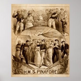H.M.S. Pinafront, Gilbert & Sullivan, Poster