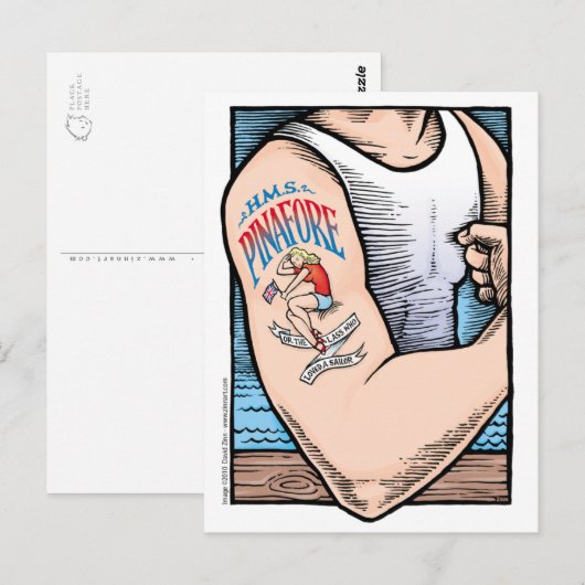 H.M.S. Postkarte (Vorne/Hinten)