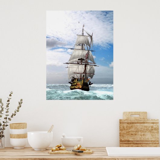 H M S Sieg Poster (Küche)