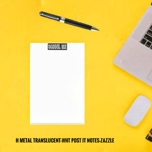 H. Metal Translucent-wht Post-it Klebezettel