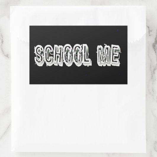 H. Metal Translucent-wht Rechteckiger Aufkleber (Tasche)