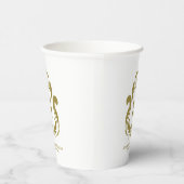 H Mit Monogramm Gold Wappen Paper Cup Pappbecher (Rechts)