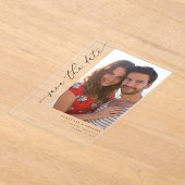 H MOD 2 Einfaches Foto Save the Date Acryleinladungen (Ablage )