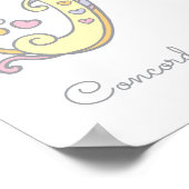 H monogram art Harmongirls name meint poster (Ecke)