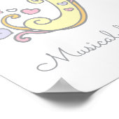 H monogram art Harper girls name meint poster (Ecke)