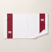H Monogram auf Crimson & White Badhandtuch Set (Handtuch)