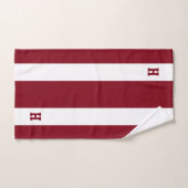 H Monogram auf Crimson & White Strip Badhandtuch Set (Handtuch)