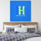 H Monogram, Initial Bar Bat Mitzvah Sign-In Board Leinwanddruck (Insitu (Schlafzimmer))