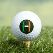 H Monogram überlagert auf irischer Flagge va gbcnt Golfball (Insitu T-Shirt)