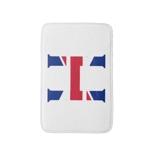 H Monogram überlagert sich auf der Flagge der Unio Badematte (Vorderseite Vertikal)