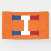 H Monogram überlagert sich auf der NLD-Flagge auf Banner (Horizontal)