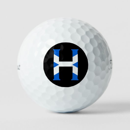 H Monogram überlagert sich auf der schottischen Fl Golfball (Vorderseite)