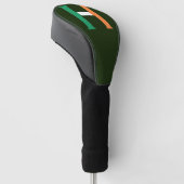 H Monogram überlagert sich auf irischer Flagge Golf Headcover (angewinkelt)