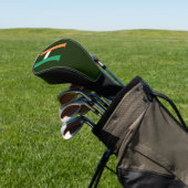 H Monogram überlagert sich auf irischer Flagge Golf Headcover (In SItu)