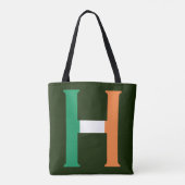 H Monogram überlagert sich auf irischer Flagge Tasche (Rückseite)
