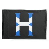 H Monogram überlagert sich auf Scottish Flag Pccn Kissenbezug (Rückseite)