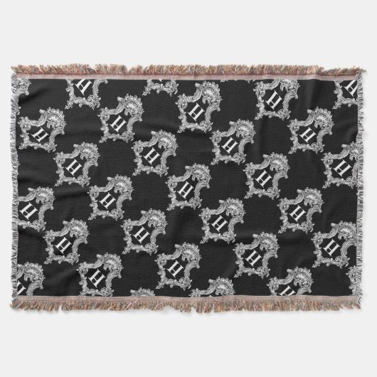 H Monogramm Anfangswurfdecke Decke (Vorderseite)
