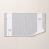 H Monogramm auf leicht grau und weiß Badhandtuch Set (Handtuch)