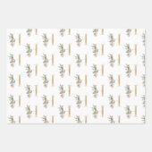 H Monogramm Floral Geschenkpapier Set (Vorderseite 3)