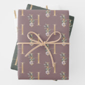 H Monogramm Floral Geschenkpapier Set (Beispiel)
